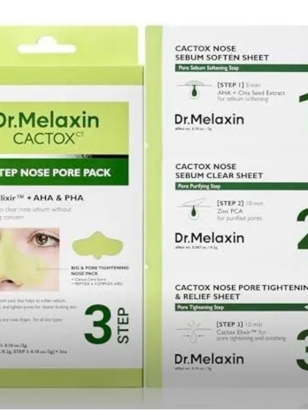 Dr.Melaxin CACTOX Green 3-Step Nose Pore Pack